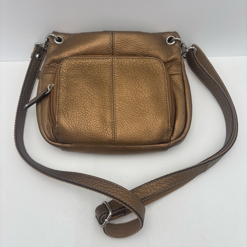 Tignanello Metallic‎ Brown Crossbody Bag